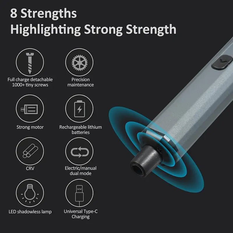 Aluminum Alloy Material 68 - in - 1 Precision Electric Screwdriver Set - Two Horn
