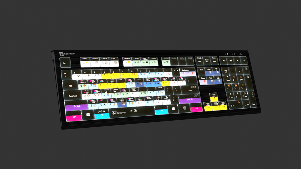 Cinema 4D ASTRA2 Backlit Keyboard – Windows - Two Horn