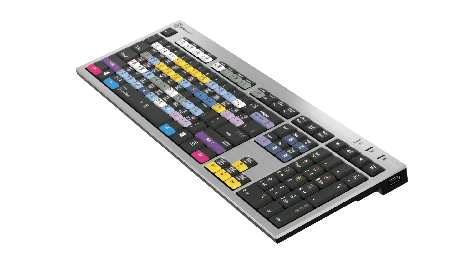 Cinema 4D Silver Slimline Keyboard – Windows - Two Horn