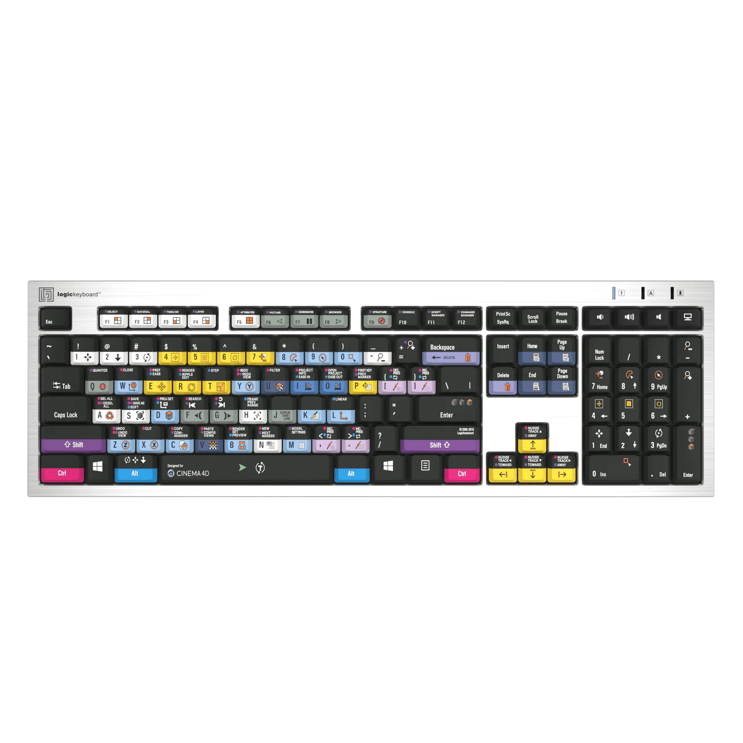 Cinema 4D Silver Slimline Keyboard – Windows - Two Horn