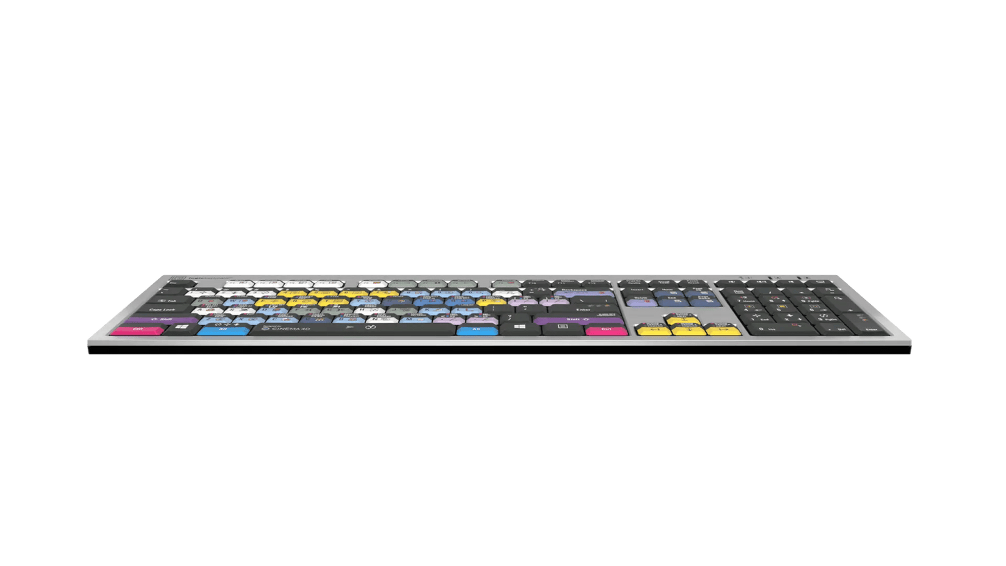 Cinema 4D Silver Slimline Keyboard – Windows - Two Horn