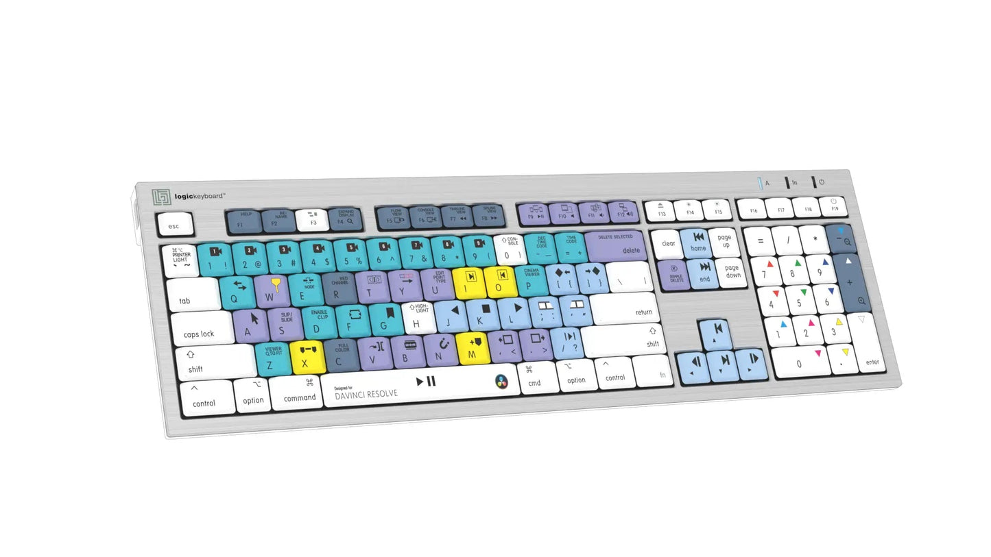 DaVinci Resolve ALBA Slimline Keyboard - Mac - Two Horn
