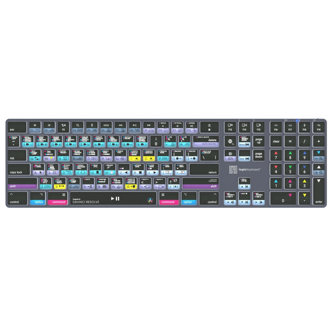 DaVinci Resolve TITAN Wireless Backlit Keyboard - Mac - Two Horn