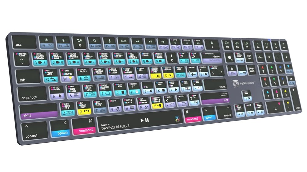 DaVinci Resolve TITAN Wireless Backlit Keyboard - Mac - Two Horn