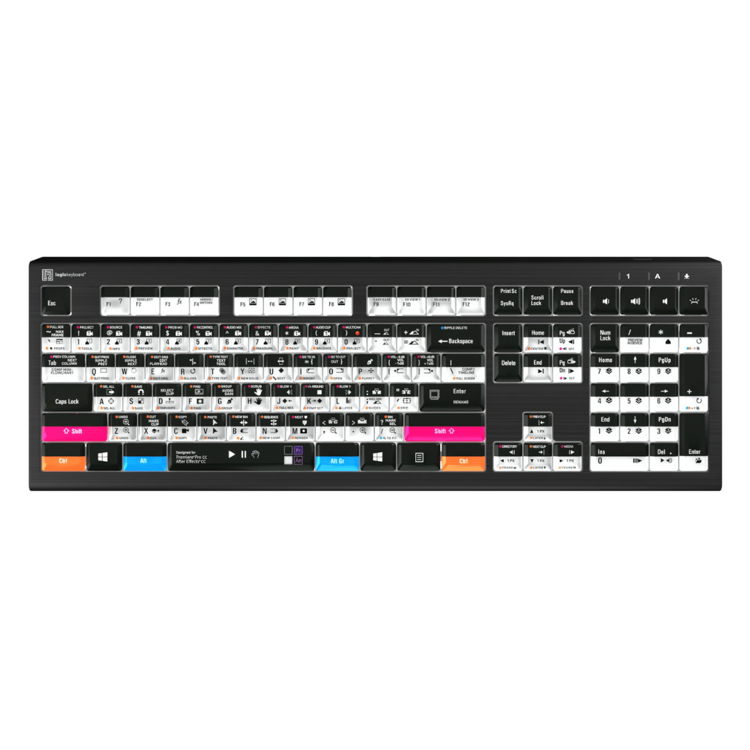 Premiere Pro and After Effects We call it Adobe Filmmaker ASTRA2 Backlit Keyboard – Windows - Two Horn