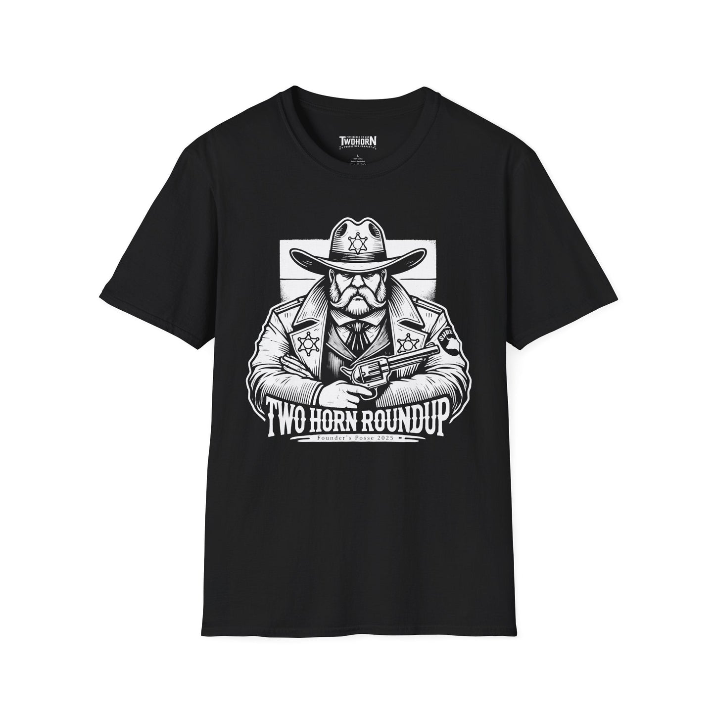 Two Horn Roundup Founder's Limited Edition 2025 Unisex Softstyle T-Shirt - Two Horn