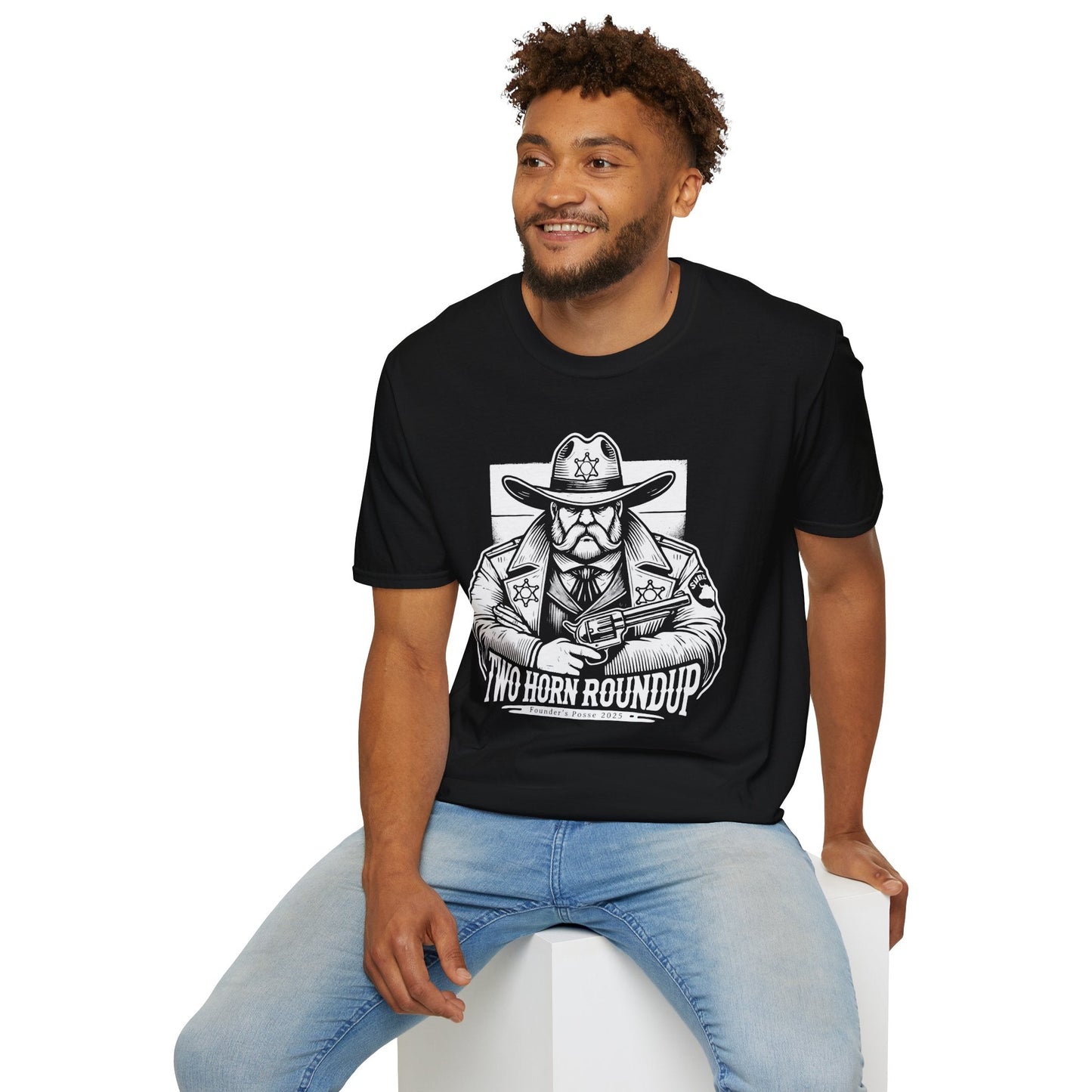 Two Horn Roundup Founder's Limited Edition 2025 Unisex Softstyle T-Shirt - Two Horn