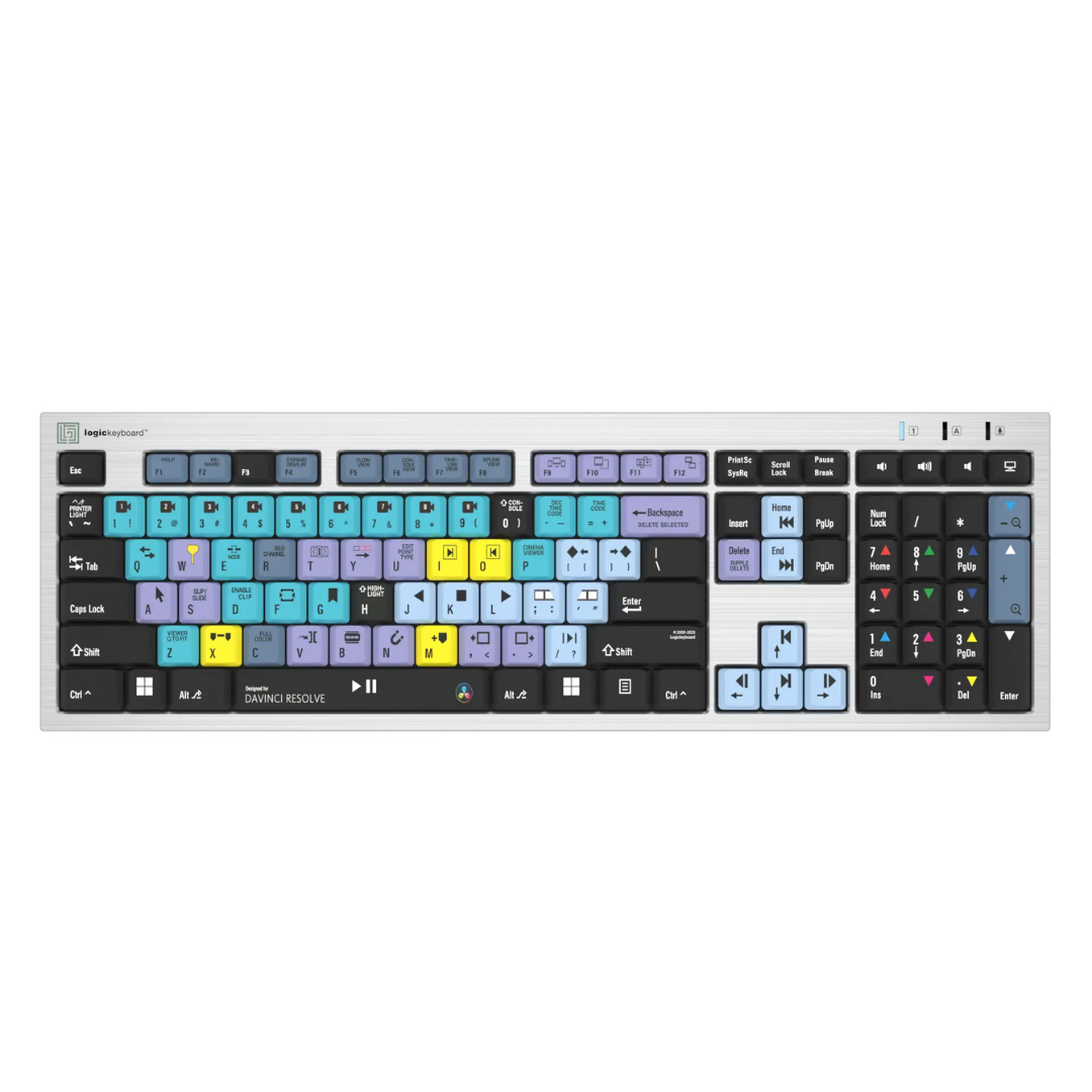 DaVinci Resolve Silver Slimline Keyboard - Windows