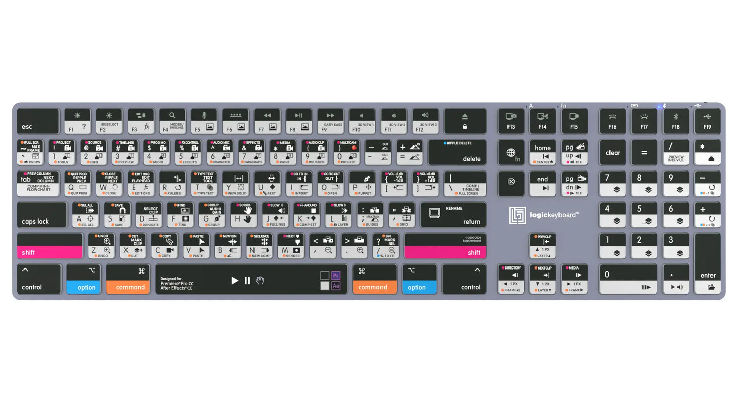 Premiere Pro & After Effects We call it Adobe Filmmaker TITAN Wireless Backlit Keyboard - Mac