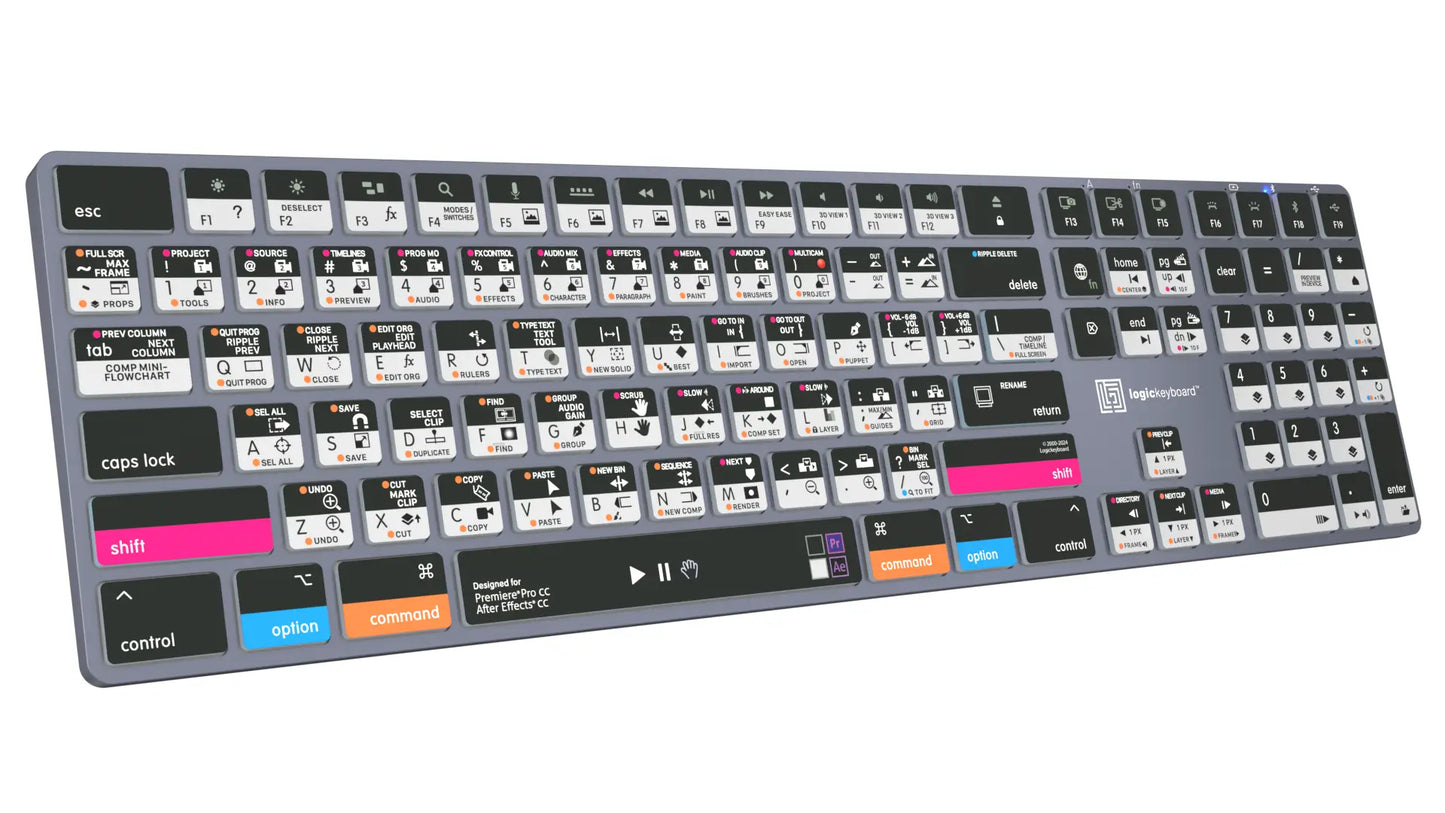 Premiere Pro & After Effects We call it Adobe Filmmaker TITAN Wireless Backlit Keyboard - Mac