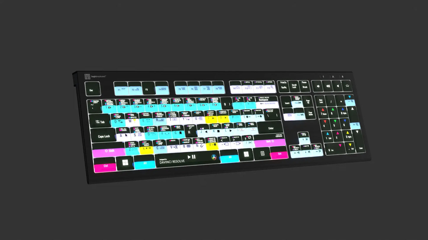 DaVinci Resolve ASTRA2 Backlit Keyboard – Windows