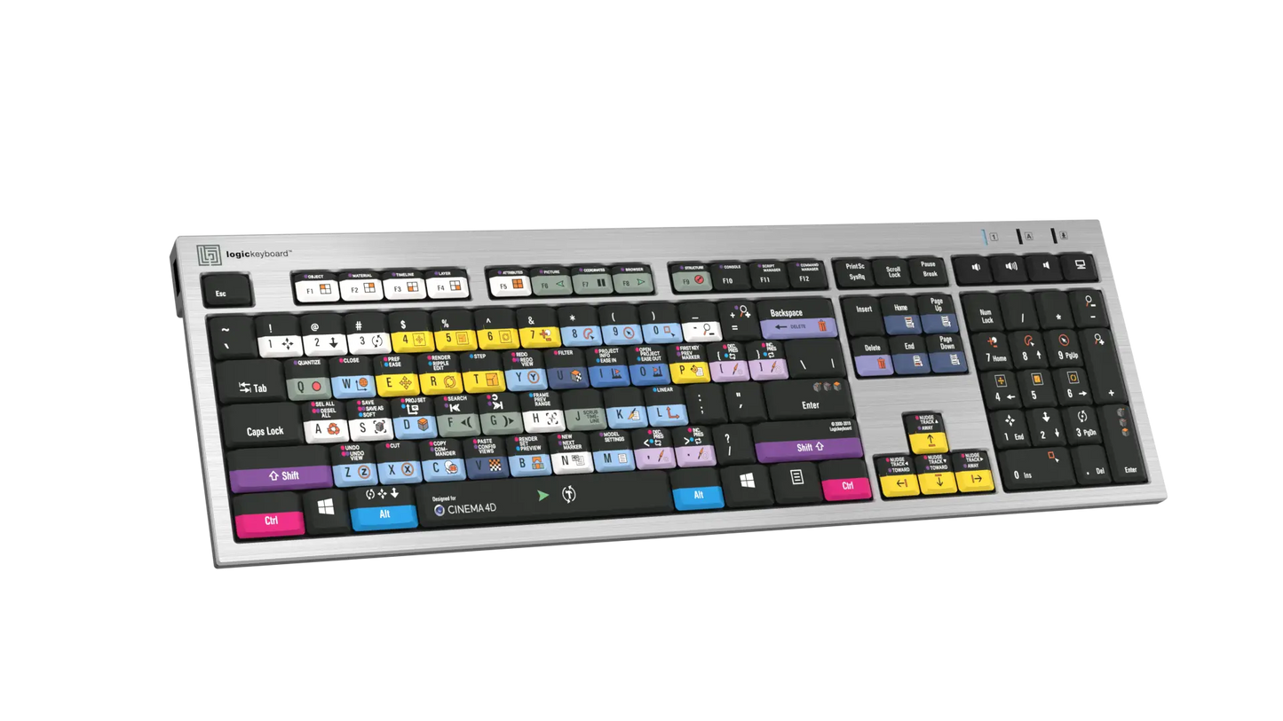 Cinema 4D Silver Slimline Keyboard – Windows