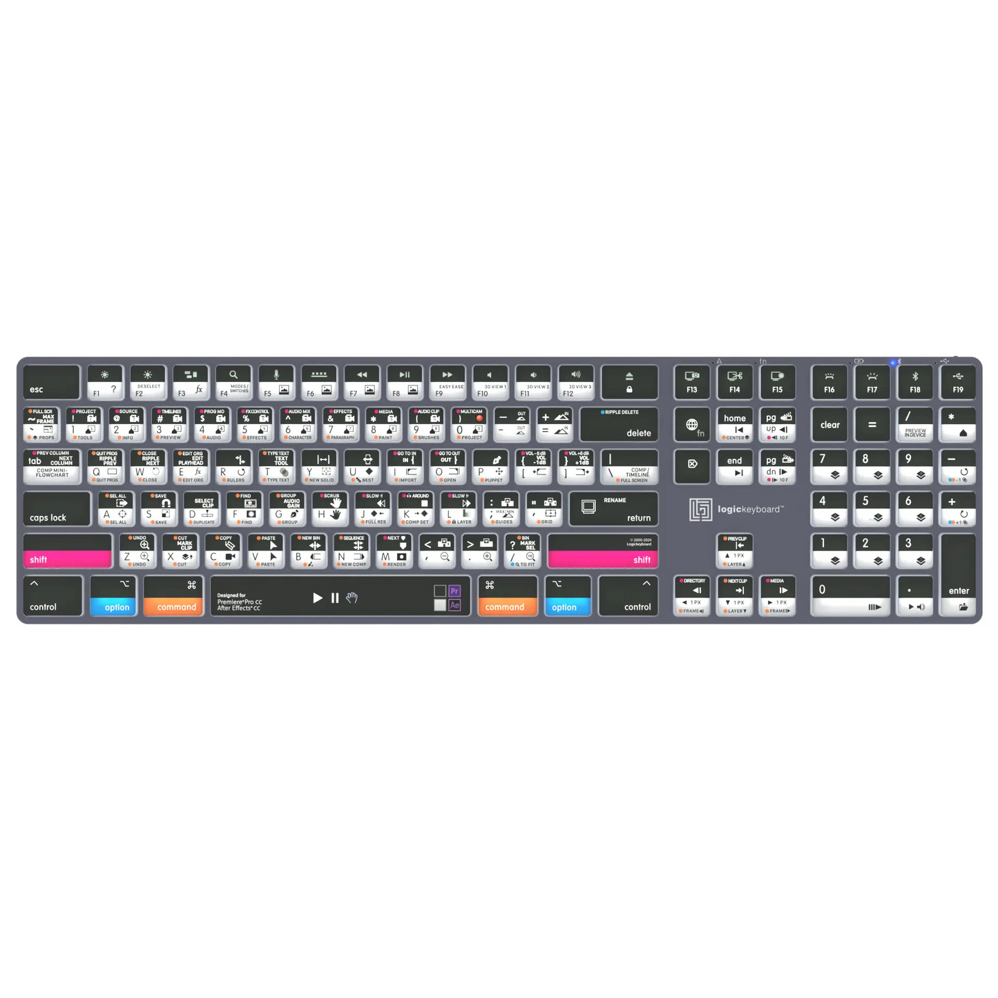 Premiere Pro & After Effects We call it Adobe Filmmaker TITAN Wireless Backlit Keyboard - Mac