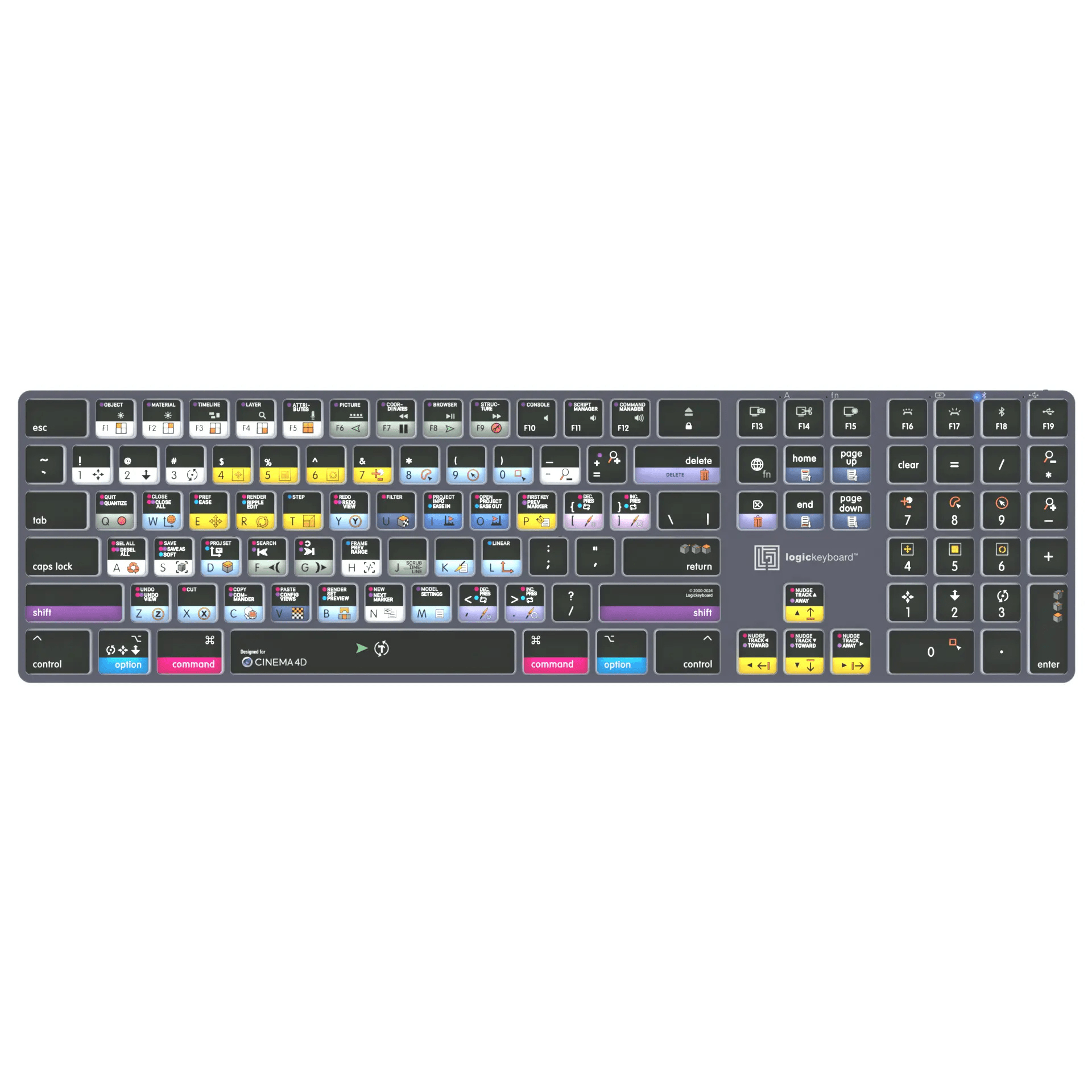 Cinema 4D TITAN Wireless Backlit Keyboard - Mac US English - Two Horn
