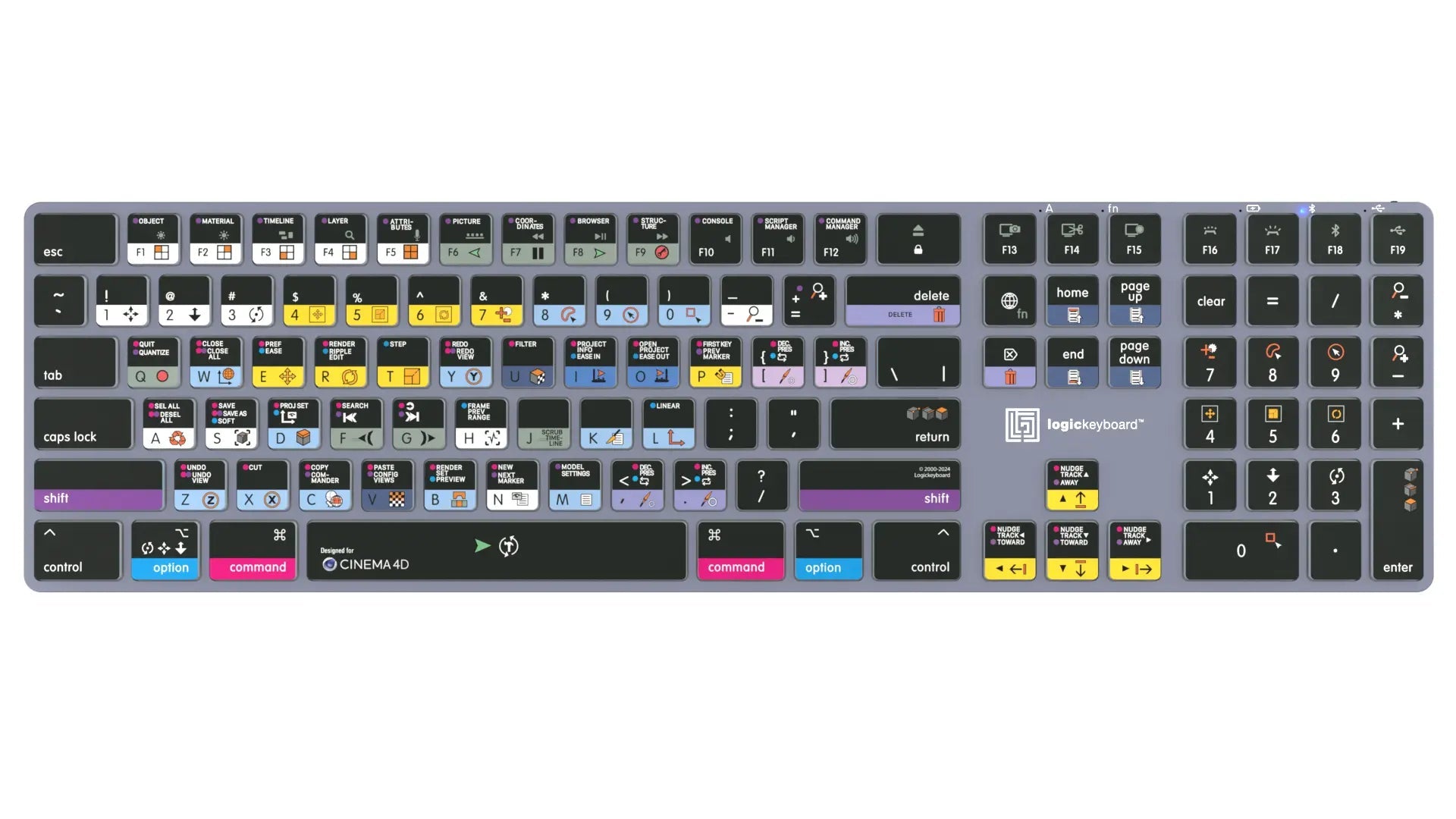 Cinema 4D TITAN Wireless Backlit Keyboard - Mac US English - Two Horn