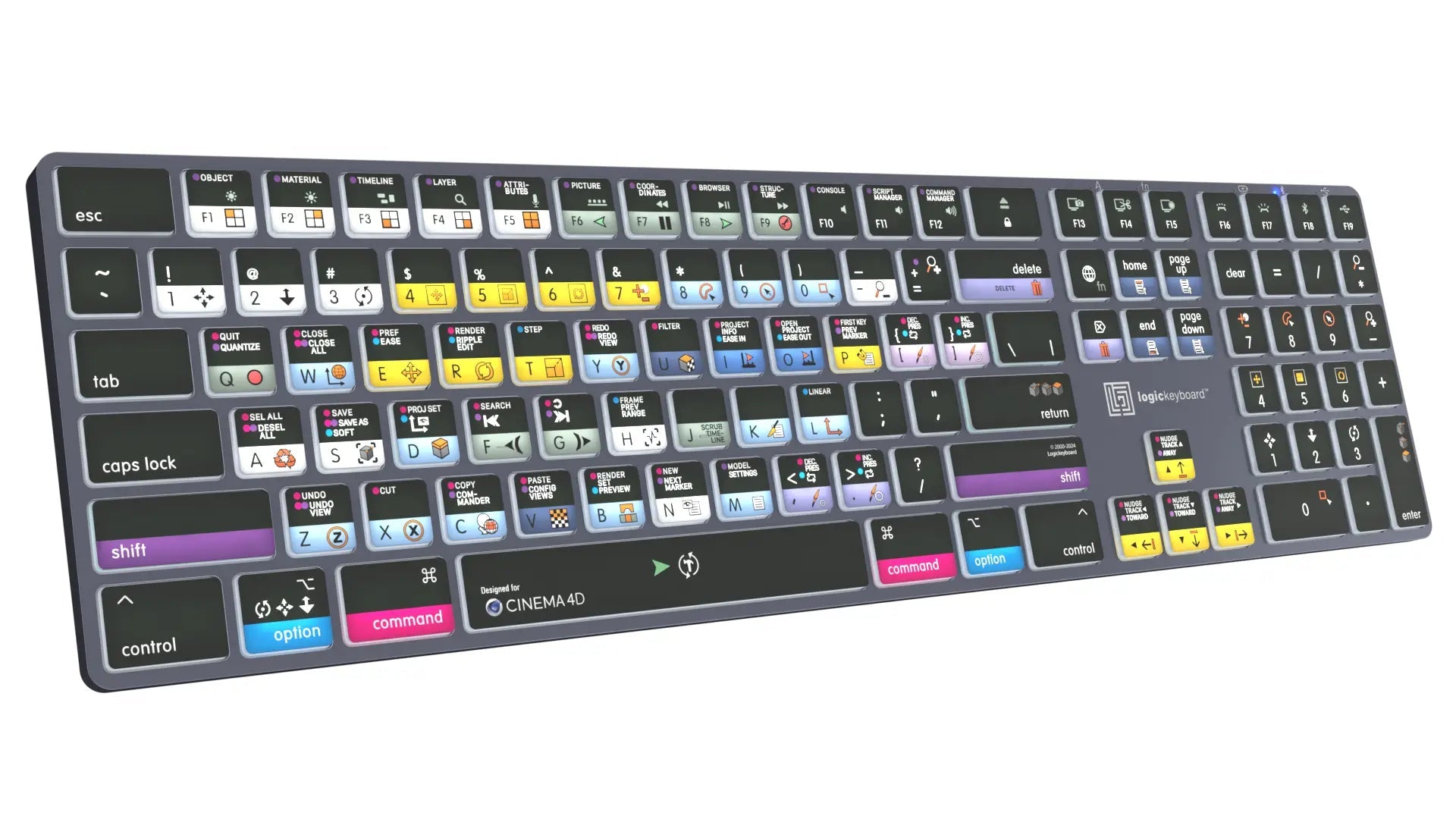 Cinema 4D TITAN Wireless Backlit Keyboard - Mac US English - Two Horn
