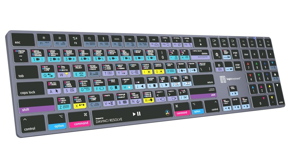 DaVinci Resolve TITAN Wireless Backlit Keyboard - Mac - Two Horn