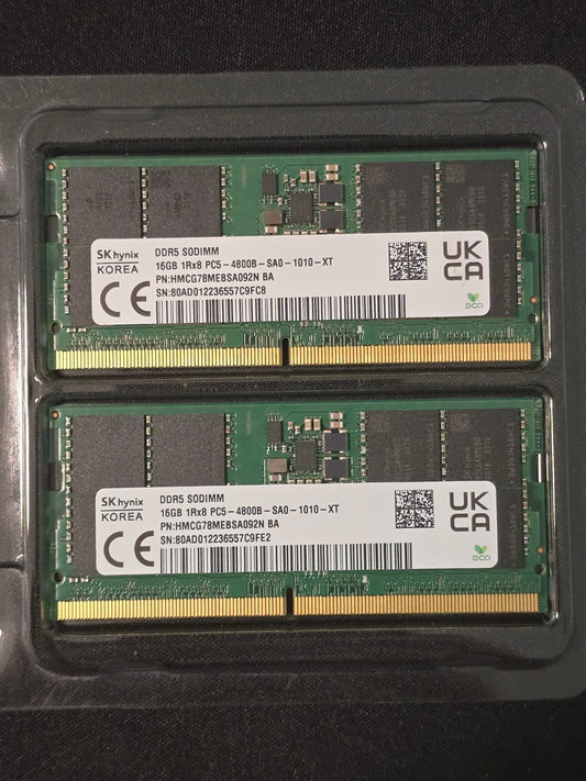 SK hynix 32GB (2x16GB) DDR5-4800 SO-DIMM Laptop Memory Kit - Two Horn, LLC