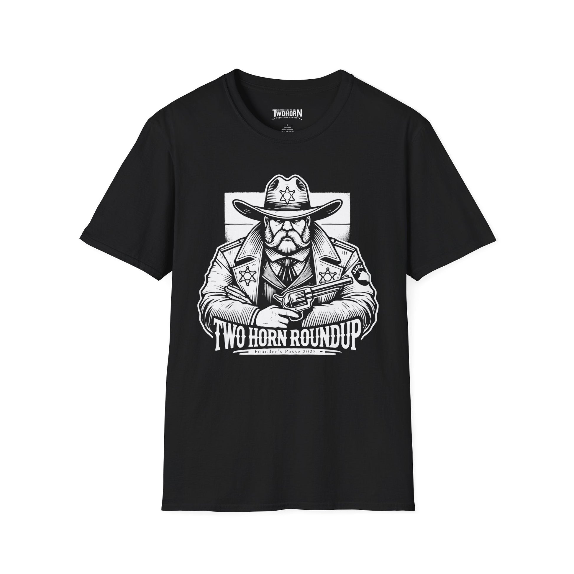 Two Horn Roundup Founder's Limited Edition 2025 Unisex Softstyle T-Shirt - Two Horn
